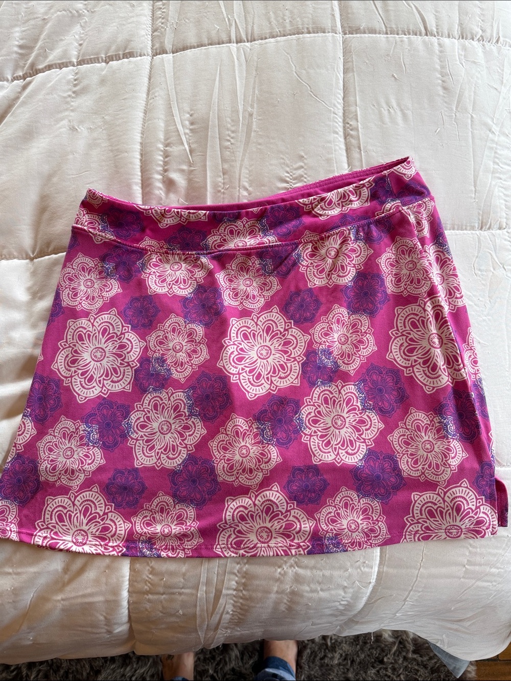 Women’s Pink Floral A-Line Skirt